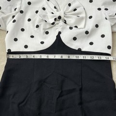 Leslie Lucks Vintage 80s Polkadot Puffed Sleeve Dress Size 4 Petite