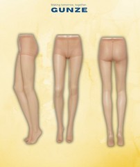 3-Pack GUNZE SABRINA Smooth Zokki Stockings M-L Natural Beige Run-Resistant JP