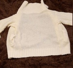 70s Vintage Collared Full Zip Sweater similar to light teddy bear material Lg