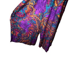 Vintage R.J. Stevens Palazzo Jumper Paisley Wide Leg Boho Cross back Sz 6