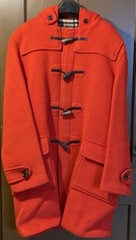 Burberry – Red Wool Women’s Vintage Duffle Coat (1980s/1990s) 23” Pit To Pit