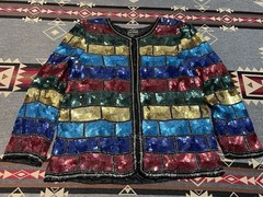 Vintage Jean for Joseph Le Bon Sequin Silk Jacket Women’s M T3