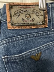 Vtg Armani Jeans 28×26 Unisex 80s 90s Tapered Leg High Waist Made in Italy C2