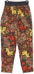 1990s Women’s Vintage Harem Hammer Pants Rayon Blend Boho Floral Print S/M