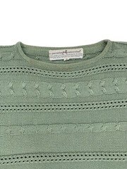 VTG Green Peruvian Connection 100% Pima Cotton Knitted Two Piece Skirt Set Peru