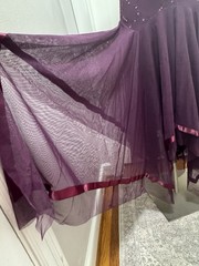 VTG Masquerade Plum Purple Gown Sequin Embroidered Halter Dress Prom Formal 9/10