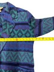 Vintage Bonjour Southwestern Aztec Boho Blazer Jacket Womens Size Large