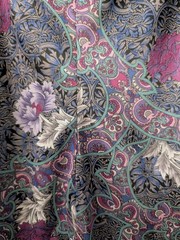 Vintage 80’s Bonjour Teddy Bodysuit Purple Floral High Cut Ruffle Lace 7 M/L
