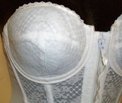 NWT Vintage Old Stock LADY MARLENE White CORSET W/ GARTER BELT SZ – 38 B
