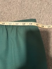Vintage Retro 80s 90s I.S.B Womens Skirt Suit Jacket Size M Teal Green Peplum