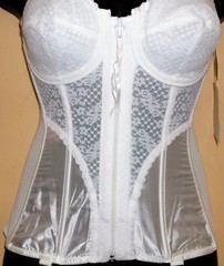 NWT Vintage Old Stock LADY MARLENE White CORSET W/ GARTER BELT SZ – 38 B