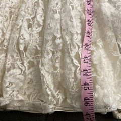 Vtg 1950’s Maurer Ivory Full Lace Wedding Dress-Bust 30/2XS