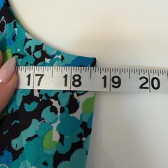 #128 Dressbarn Vibrant Studio Blue & Green Patterned Sleeveless Camisole