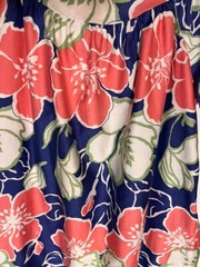 Sears Vintage Cotton Hawaiian Print Short-Sleeve Muumuu Midi Womens M 12-14