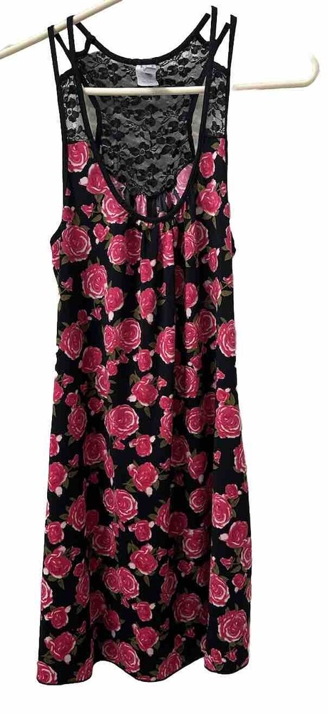 Y2k Lace Babydoll Floral S Slip Dress Cottage Core Dk Fairy Feminine Whimsigoth