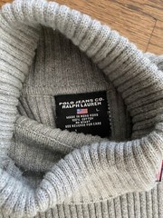 Vintage Polo Jeans Co Ralph Lauren Sweater Women’s Large Gray Ribbed TurtleNeck