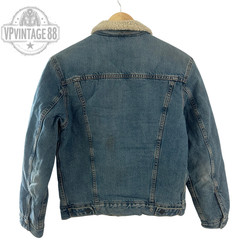 Vintage Levi’s Women’s Blue Sherpa Lined Denim Jean Trucker Jacket