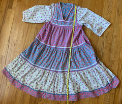 Vintage 1970’s STAR OF INDIA Tiered Floral cotton Dress Cottagecore Festival