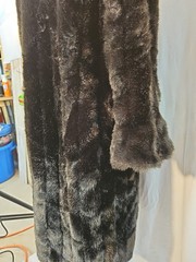 1960’s Martinique Faux Fur Coat Styled Dubrowsky and Joseph Cowl Collar Medium