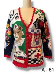 Vintage 1995 Eagle’s Eye Hand Knitted Hospital Nurse Teddy Care Sweater Sz S