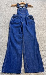 Vintage 1970’s N’est Ce Pas Denim Fitted/Flared Bell Bottom Women’s Bib Overalls