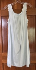 Vintage Deena Sleeveless Nightgown Size Medium Pastel Blue Short Length