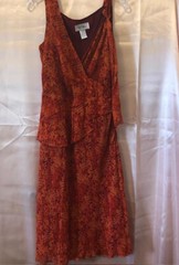 Bob Mackie 100% Silk Dress Vintage US Size 12 Pre Owned, Very Good Condition