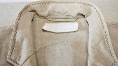 Vintage 80s JC CASTELBAJAC “KO & CO” greige linen coat 42FR 10US made in France