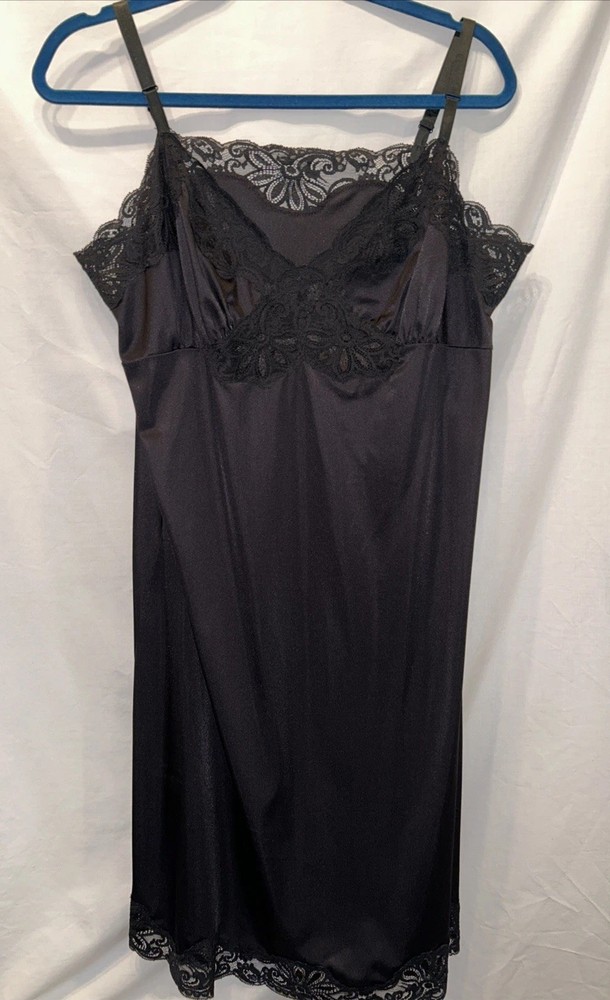 Vintage Lady Romance Babydoll Nightie Blue Nylon With Lace Size 43 USA Made