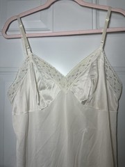 Vintage Vanity Fair Ivory Slip Size 38/24” Made In USA