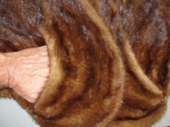 GENUINE REAL MINK STOLE WINTER WRAP SHAWL w/POCKETS LINED WOMAN’S 5’s VINTAGE