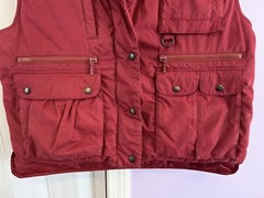 Vintage Eddie Bauer Premium Goose Down Puffer Vest Burgundy Red ~ Sz M