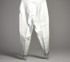 VTG B.C.I. Clothing Stirrup Pants Winter White – Flat Front Side zipper – Sz 7/8