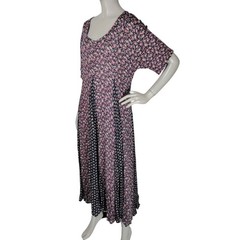 VTG 90s Nostalgia Grunge Prairie Boho Cottagecore Calico Floral Paneled Dress