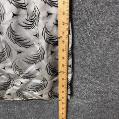 Vintage 90s Y2K Rampage Silver Black Feather Print Mini Dress Size 3 USA Made