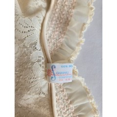 Vintage 70s Sammy Ivory Lace Peignoir Robe Nightgown Set Size 6 Romantic Bridal