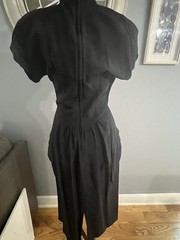 Women’s Vintage Dress Size 5/6 Renditions New York Black Rayon Made in USA 80’s