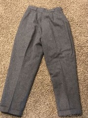 Vtg Sheridan Square Womens Gray Pants Size 12 Wool Blend Greece B9
