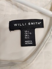 Willi Smith Womens L Off White waffle texture sleeveless Shift Dress Zip