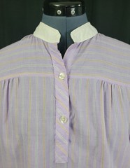 Vtg Miss Fashionality Purple/Orange/Green Striped Top w White Collar Size 17/18
