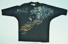Vintage 80’s Blowout LA Black Gray 1920’s Flapper Woman Graphic Top Sweatshirt