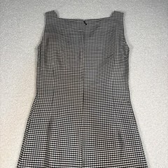 vintage 90s silk dress black white gingham cocktail elegant coquette chic modest