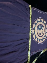 Vintage Batik Purple Cotton Tank Dress One Size Fits Most