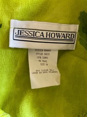 Vintage 90s Jessica Howard Tropical Floral Print Wrap Midi Dress USA Sz. 10
