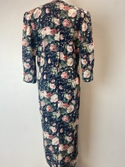 Vintage 1980s Karin Stevens Floral Cottagecore Prairie Dress Size 8