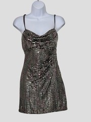 Morgan & Co. XS Sparkle Sequin Cut‑Out Mini Dress Party Cocktail Formal Dress