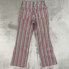 Vtg 70s Levis For Gals Big E Sta-Prest Striped Bell Bottom Pants Pink 26×30