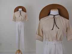 Vintage 60s Button Blouse by Glenbrooke Penn-Prest