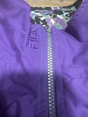 Vintage FILA Purple Reversible Jacket 90s Flowers Retro Fresh Prince Women’s M