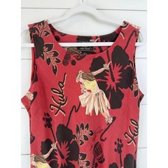 VINTAGE 90s Hilo Hattie x KIM TAYLOR REECE 100% Silk Floral Dress WOMEN LARGE